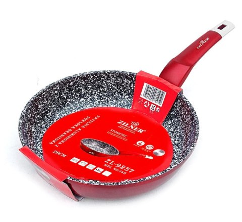 PATELNIA 28CM MARMUROWO-CERAMICZNA ZILNER STONETEC BURGUND ZL-9257