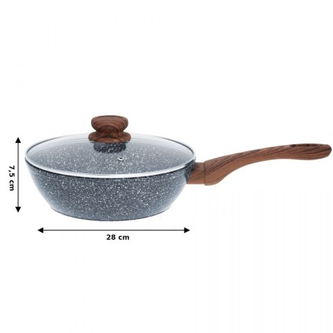 PATELNIA / WOK 28CM KiNGHOFF GRANIT WOOD KH-1171 / 1584