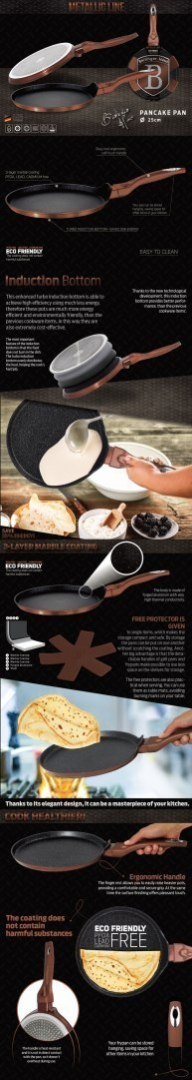 PATELNIA DO NALEŚNIKÓW 25CM BERLINGER HAUS METALLIC LINE ROSE GOLD BH-1523-N