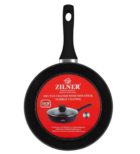 PATELNIA GŁĘBOKA 24CM 2.0L POWŁOKA MARMUROWA Z POKR. ZILNER ZL-7715 / 9216