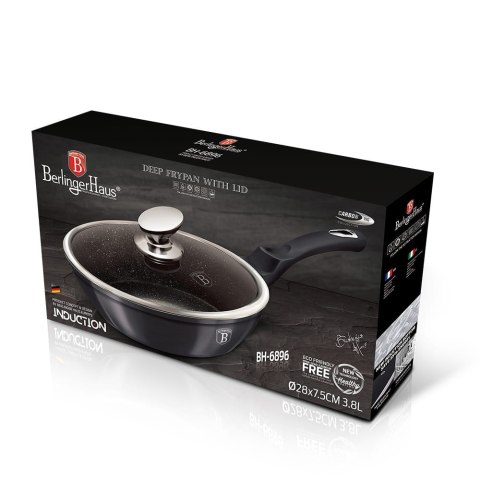 PATELNIA GŁĘBOKA Z POWŁ. GRANITOWĄ 28cm BERLINGER HAUS Carbon Pro BH-6896