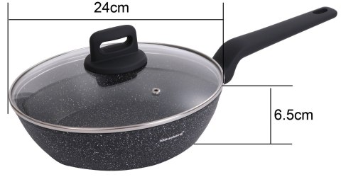 PATELNIA GŁĘBOKA Z POWŁOKĄ MARMUROWĄ 24CM KLAUSBERG KB-7666