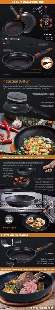 PATELNIA GRANITOWA 24CM BERLINGER HAUS GRANIT DIAMOND BH-1102