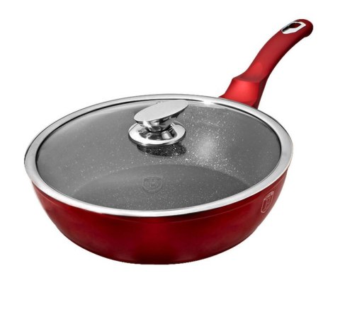 PATELNIA GRANITOWA 24CM BERLINGER HAUS METALLIC LINE RED BH-1259-N