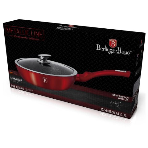 PATELNIA GRANITOWA 24CM BERLINGER HAUS METALLIC LINE RED BH-1259-N