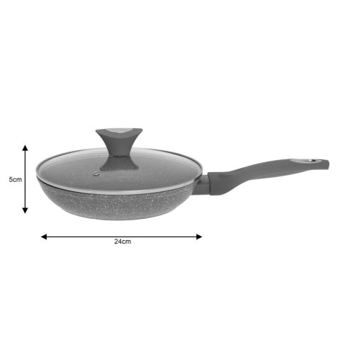 PATELNIA GRANITOWA 24CM KLAUSBERG MARMO GREY KB-7316