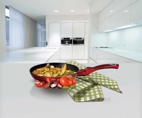 PATELNIA GRANITOWA 28CM BERLINGER HAUS BLACK BURGUNDY BH-1622