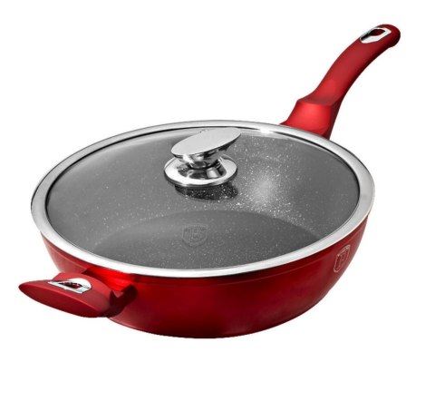 PATELNIA GRANITOWA 32CM BERLINGER HAUS BURGUNDY METALLIC LINE RED BH-1261-N