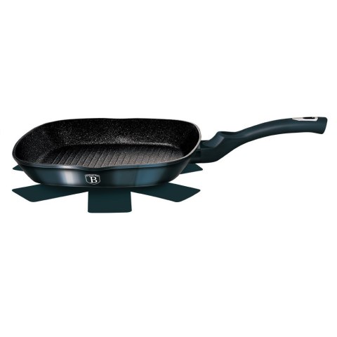 PATELNIA GRANITOWA GRILL 28CM BERLINGER HAUS METALLIC AQUAMARINE BH-1873