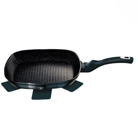 PATELNIA GRANITOWA GRILL 28CM BERLINGER HAUS METALLIC AQUAMARINE BH-1873
