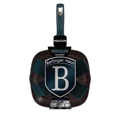 PATELNIA GRANITOWA GRILL 28CM BERLINGER HAUS METALLIC AQUAMARINE BH-1873