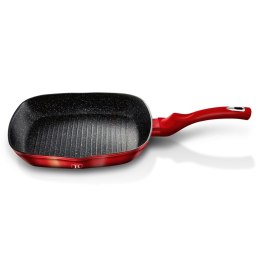 PATELNIA GRANITOWA GRILL 28CM BERLINGER HAUS METALLIC LINE BURGUNDY BH-1613-N