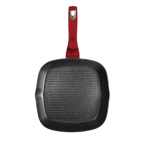 PATELNIA GRANITOWA GRILL 28CM BERLINGER HAUS METALLIC LINE BURGUNDY BH-1613-N