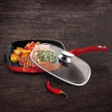 PATELNIA GRANITOWA GRILL 28CM BERLINGER HAUS METALLIC LINE BURGUNDY BH-1613-N