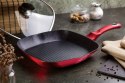 PATELNIA GRANITOWA GRILL 28CM BERLINGER HAUS METALLIC LINE BURGUNDY BH-1613-N