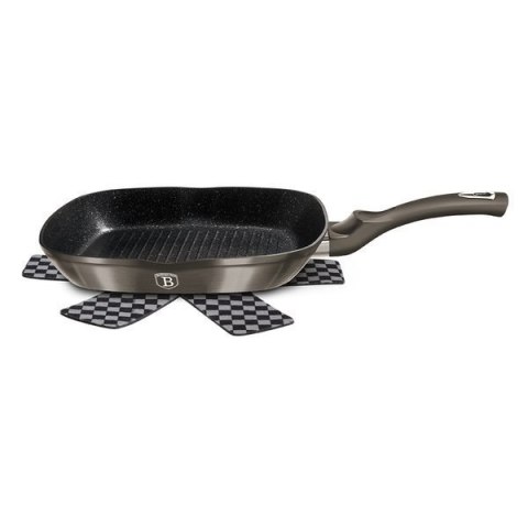 PATELNIA GRANITOWA GRILL 28CM BERLINGER HAUS METALLIC LINE CARBON BH-1249