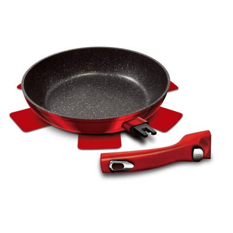 PATELNIA GRANITOWA ODPINANY UCHWYT 28cm BERLINGER HAUS METALLIC BURGUNDY BH-1946