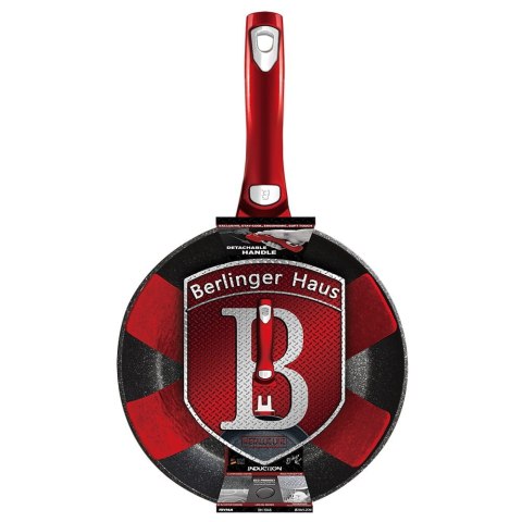 PATELNIA GRANITOWA ODPINANY UCHWYT 28cm BERLINGER HAUS METALLIC BURGUNDY BH-1946