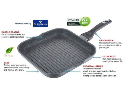 PATELNIA GRILLOWA BLAUMANN GRAY GRANIT 26CM BL-1547