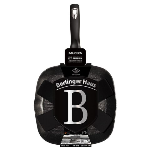 PATELNIA GRILLOWA GRANITOWA BERLINGER HAUS BLACK SILVER BH-1846