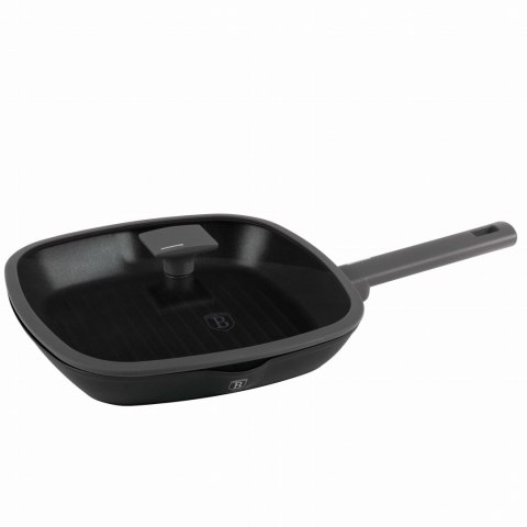 PATELNIA GRILLOWA TYTANOWA Z POKRYWKĄ 28CM BERLINGER HAUS ANTRACIT BH-8127