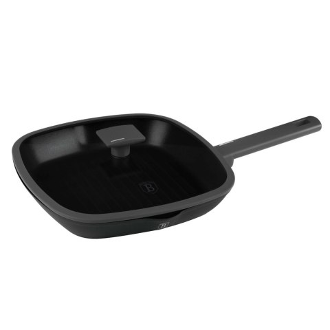 PATELNIA GRILLOWA TYTANOWA Z POKRYWKĄ 28CM BERLINGER HAUS ANTRACIT BH-8127