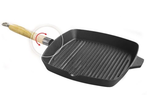 PATELNIA GRILLOWA ŻELIWNA 26cm KRISBERG KS-2555