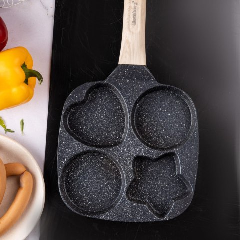 PATELNIA MARMURKOWA 4 W 1 DO NALEŚNIKÓW JAJEK PLACKÓW KLAUSBERG KB-7807 CZARNA