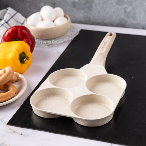 PATELNIA MARMURKOWA 4 W 1 DO NALEŚNIKÓW JAJEK PLACKÓW KLAUSBERG KB-7823 BEŻOWA