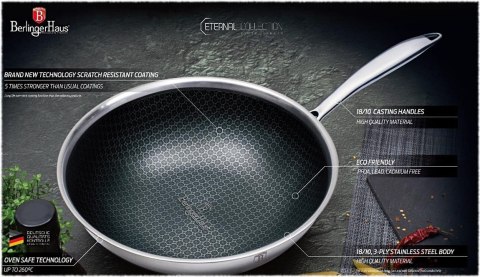 PATELNIA STALOWA 18/10 28cm BERLINGER HAUS ETERNAL COLLECTION BH-7433