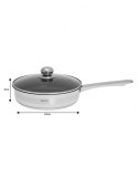 PATELNIA STALOWA NON-STICK Z POKRYWĄ 24cm KINGHOFF KH-1573