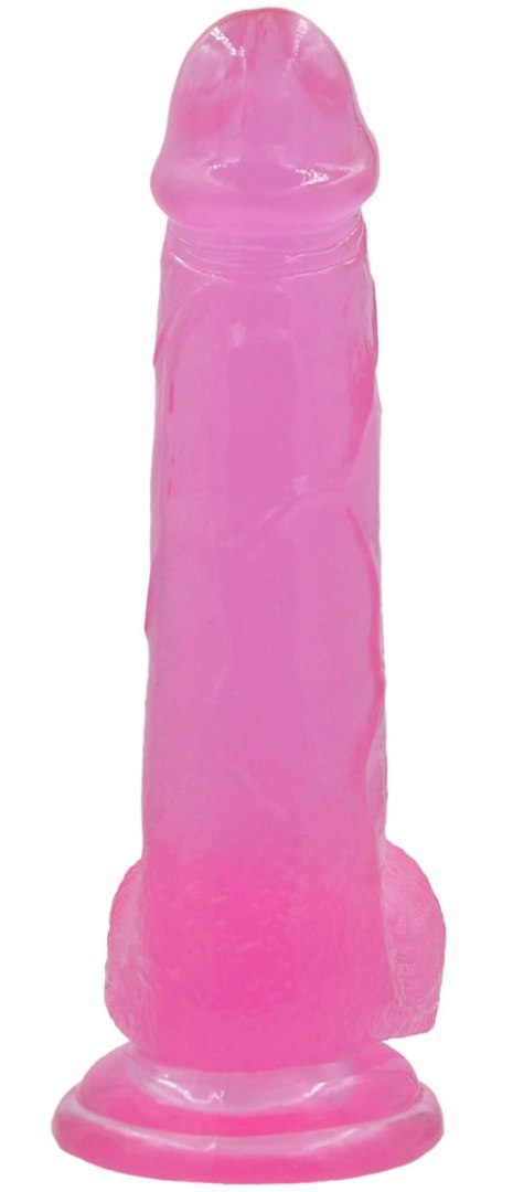 DILDO 8'' JELLY STUDS RÓŻOWE
