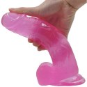 DILDO 8'' JELLY STUDS RÓŻOWE