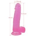 DILDO 8'' JELLY STUDS RÓŻOWE