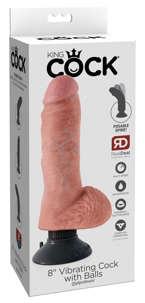 DILDO 8 VIBRATING COCK WITH BALLS