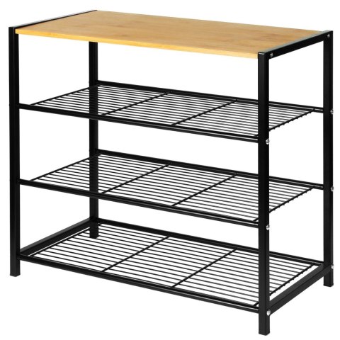 PÓŁKA REGAŁ STOJAK NA BUTY 4-POZIOMOWA 60X30X56CM BRUNBESTE BB-3394