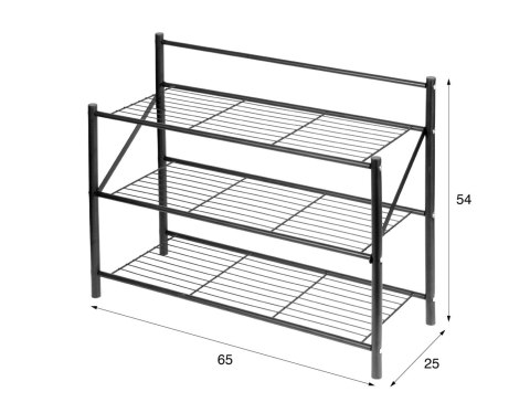 PÓŁKA REGAŁ STOJAK NA BUTY 65 X 25 X 54 CM BRUNBESTE BB-3392