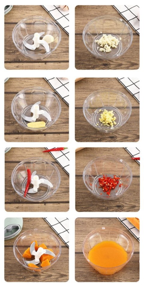 RĘCZNA KRAJALNICA DO WARZYW Z 3 OSTRZAMI Z MECHANIZMEM SZNURKOWYM TADAR TD-3901