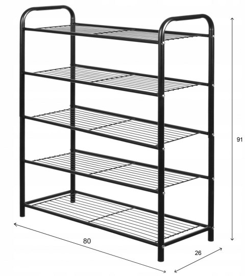 REGAŁ PÓŁKA NA BUTY 80 x 26 x 91cm BRUNBESTE BB-2327