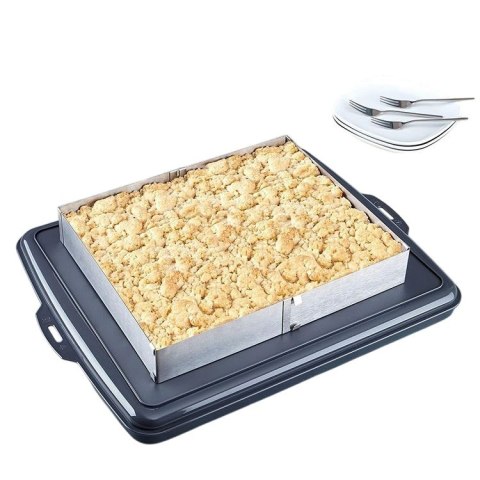 REGULOWANA FORMA DO CIASTA 28-15 X 5CM TORTOWNICA RANT CUKIERNICZY KINGHOFF KH-1906