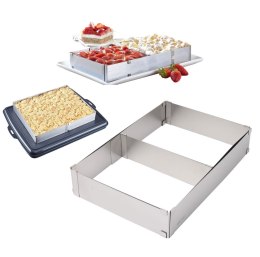 REGULOWANA FORMA DO CIASTA 34-52 X 27-18,5 X 5CM TORTOWNICA RANT CUKIERNICZY KINGHOFF KH-1907