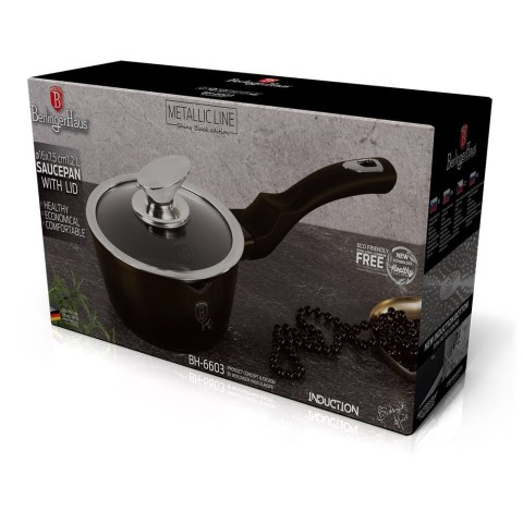 RONDEL GRANITOWY 1.2L 16cm BERLINGER HAUS SHINY BLACK BH-6603