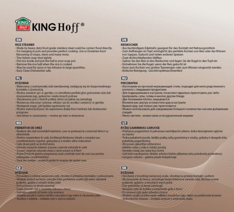 RYŻOWAR - WKŁADKA DO GOTOWANIA RYŻU KiNGHOFF KH-1273