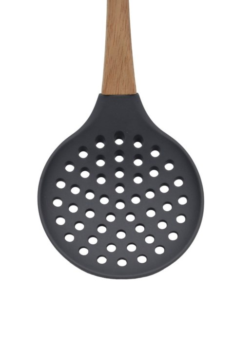 SILIKONOWA ŁYŻKA CEDZAKOWA SZUMÓWKA Z DREWNIANYM UCHWYTEM BRUNBESTE BB-2965