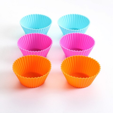 SILIKONOWE FOREMKI DO MUFFINEK ?8cm 6 SZT. TS-399-4 MULTIKOLOR