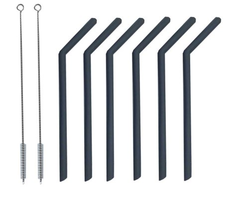 SILIKONOWE SŁOMKI DO NAPOJÓW + CZYŚCIKI 8 EL. BRUNBESTE BB-1097