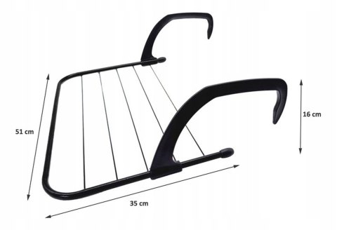 SKŁADANA SUSZARKA NA PRANIE NA GRZEJNIK KALORYFER BALKON 50 CM BRUNBESTE BB-3899