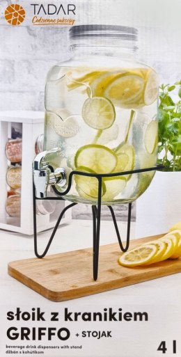 SŁÓJ DO NAPOJÓW Z KRANIKIEM 4.0L TADAR DON GRIFFO TD-7589