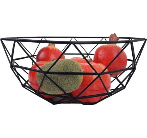STALOWY KOSZYK NA OWOCE 28.5x12.5cm CZARNY BRUNBESTE BB-1708
