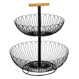 STALOWY KOSZYK PATERA NA OWOCE 2-POZIOMOWA BRUNBESTE BB-2341